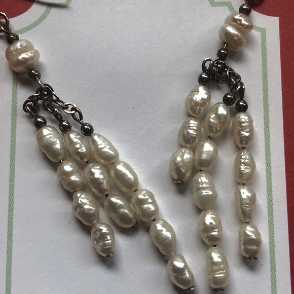 Fresh rice pearl chandelier earrings - Picture 3 of 4